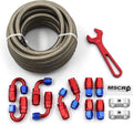AN6 20FT Fuel Line Hose Kit Stainless Steel Braided - Reliable