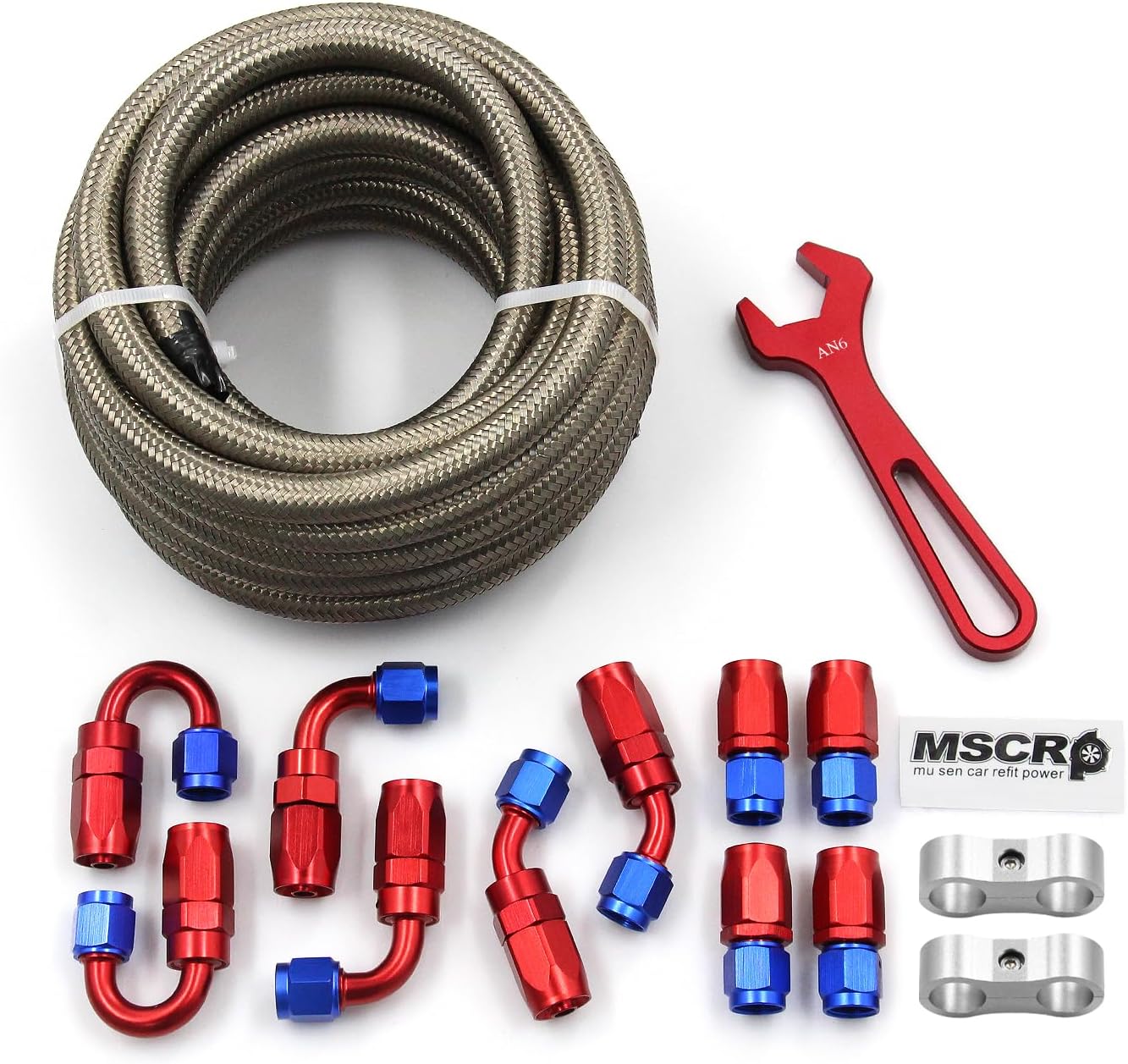 AN6 20FT Fuel Line Hose Kit for High Performance Applications