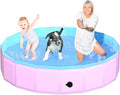 Foldable Dog Pool 71 in x 12 in Kiddie Pool - Portable, Hard Plastic