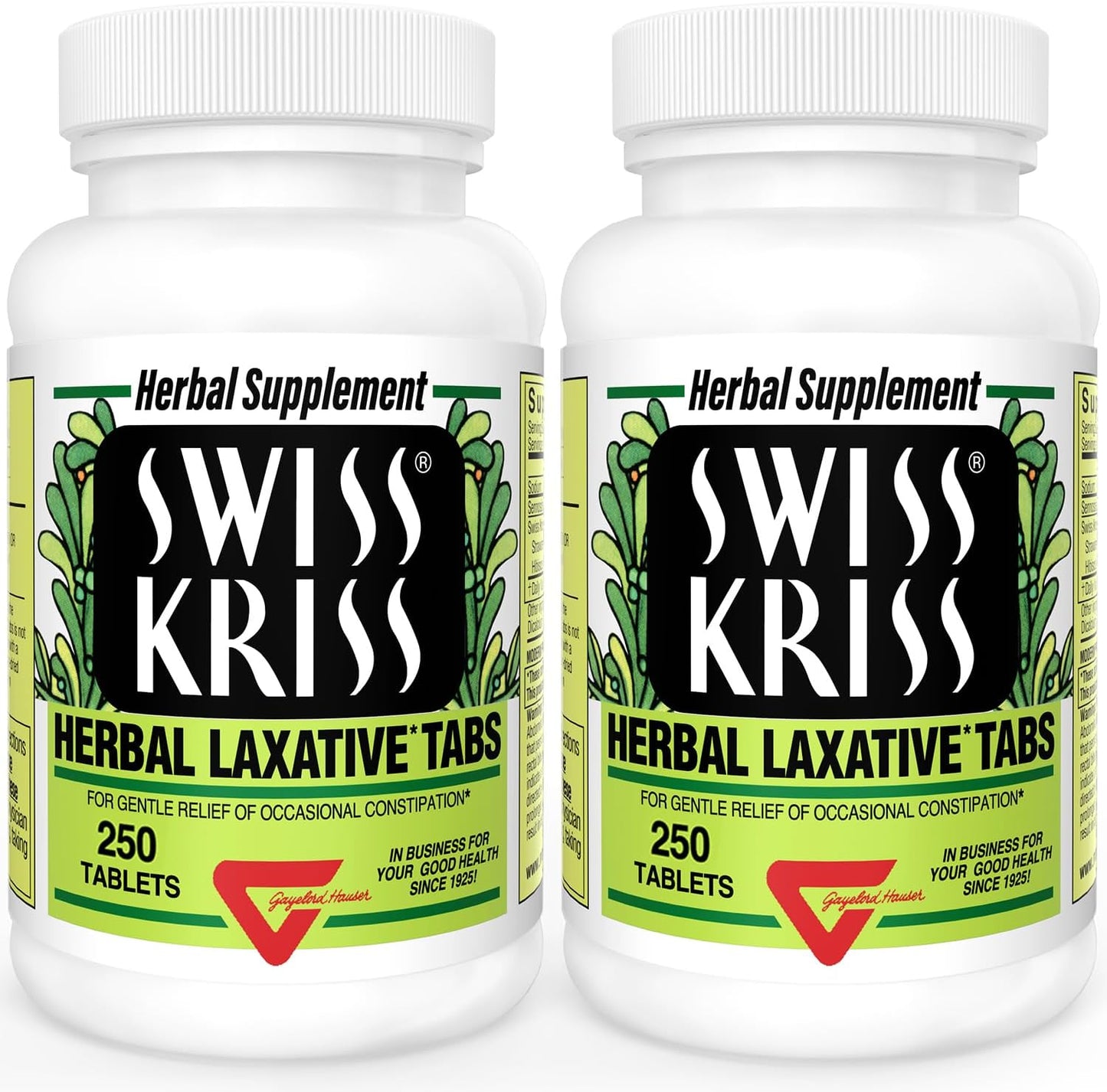 Swiss Kriss Herbal Laxative Tablets for Natural Constipation Relief