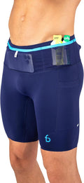 FlipBelt Men's Running Compression Shorts with Pockets - Secure Bottle