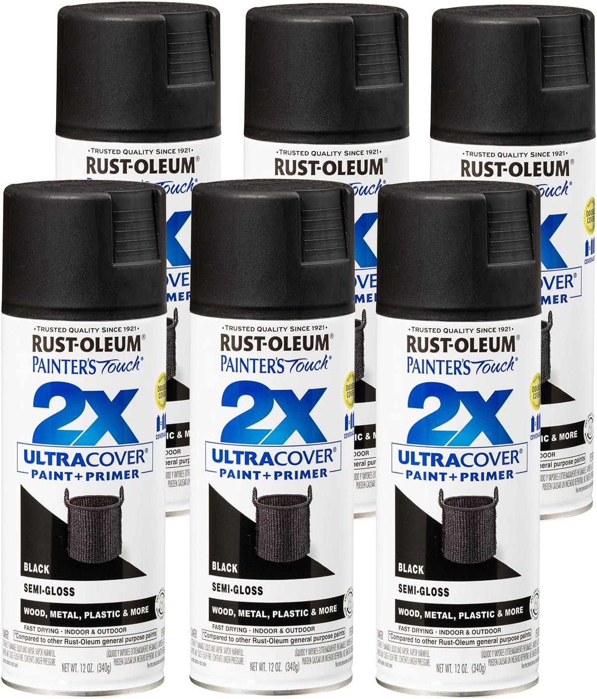 Rust-Oleum Painter's Touch 2X Ultra Cover Spray Paint 6 Pack