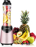 Personal Smoothies Blender 300W with 18 oz Travel Bottle - Pink