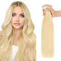 Tape in Hair Extensions Bleach Blonde 24 in - Remy 100% Human Hair