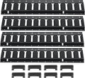 E Track Rail Tie-Down 2 ft 4-Pack - Heavy Duty 2000 lb Capacity