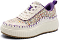 lightweight women's fashion sneakers with chunky tweed style