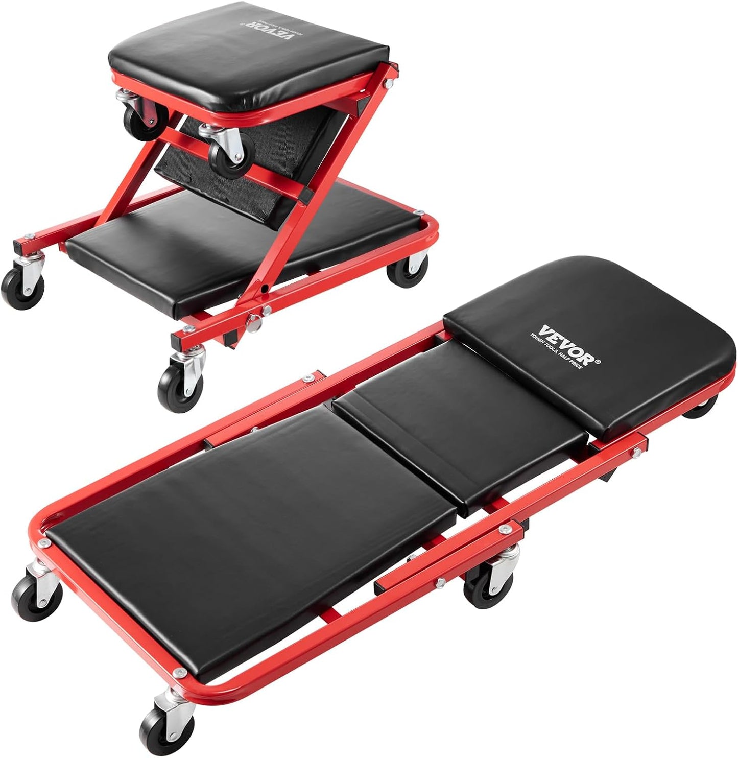 VEVOR Foldable Z Garage Creeper Stool for Mechanics and DIY