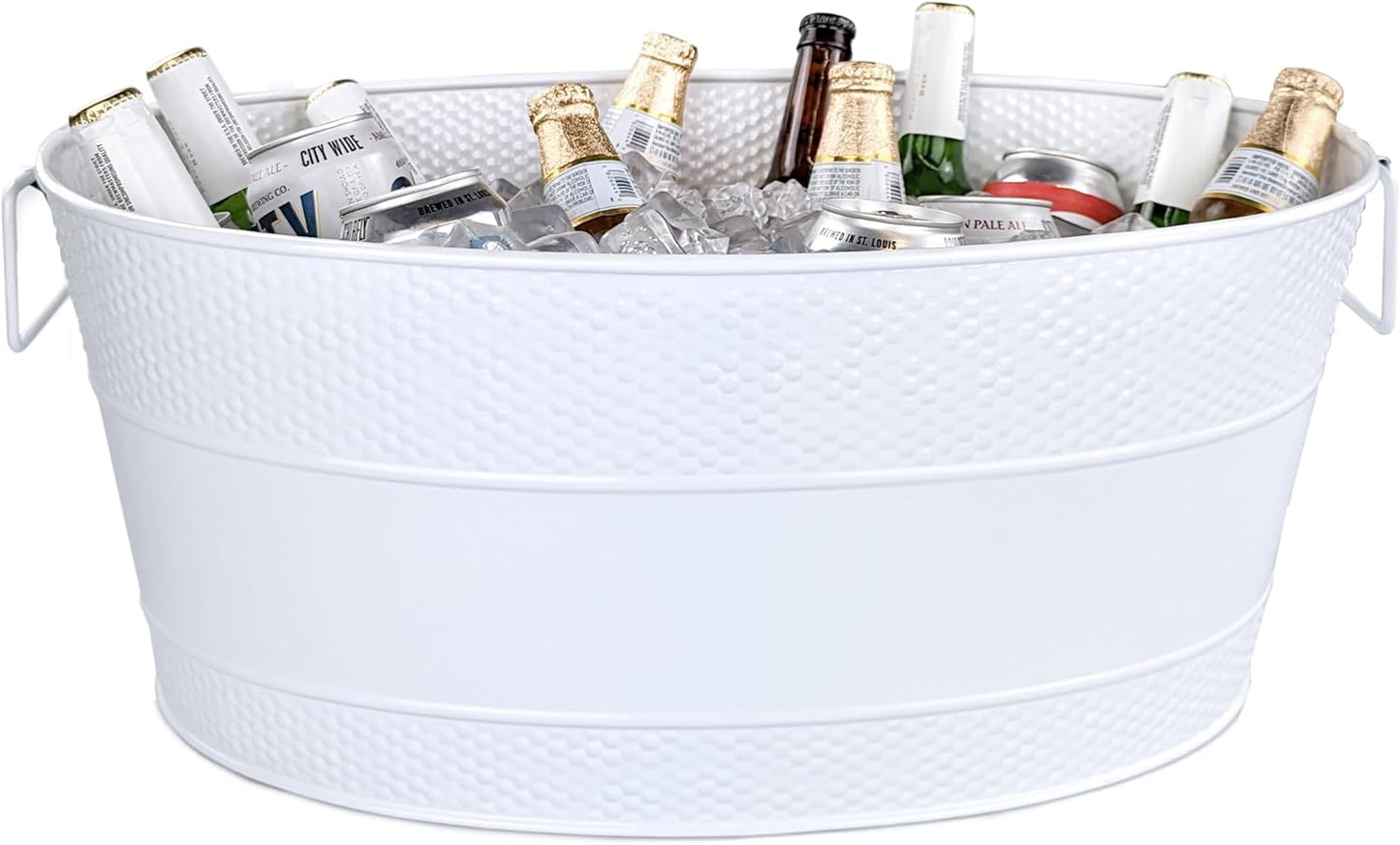 Large Galvanized Beverage Tub for Parties - 25QT Ice Bucket