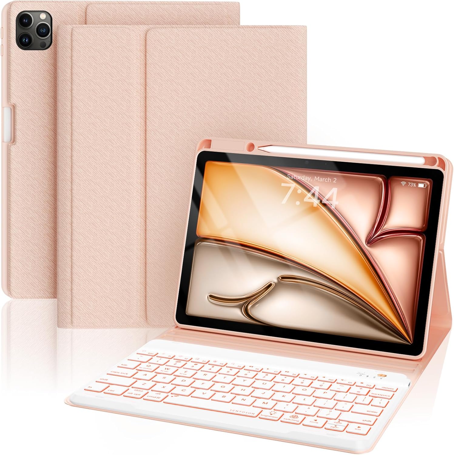 OYEEICE iPad Pro 12.9 Case with Wireless Detachable Keyboard