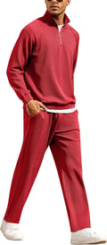 Men's Tracksuit 2 Piece Half-zip Jogging Suit - Relaxed Fit
