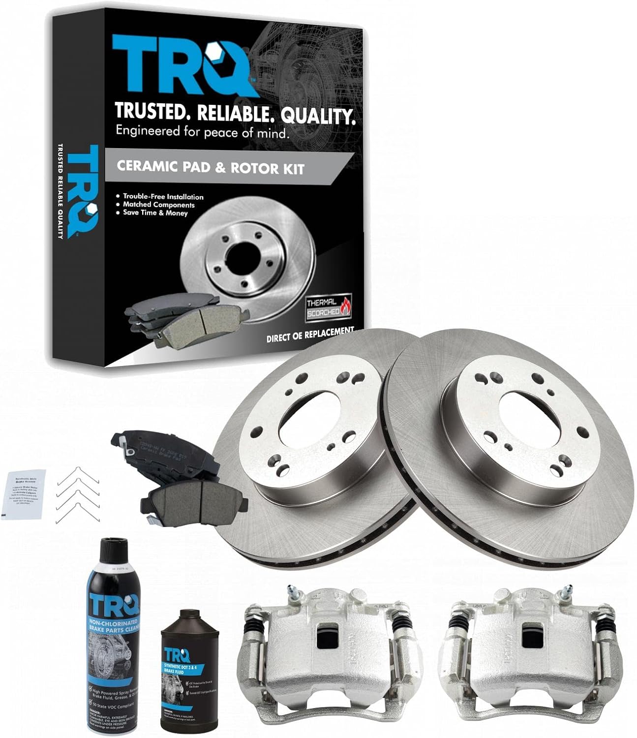 TRQ Front Brake Pad & Rotor Kit for 2002-2006 Acura RSX