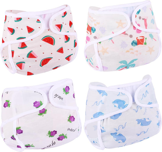 Reusable Fruit & Animal Pattern Doll Diapers by Babeside