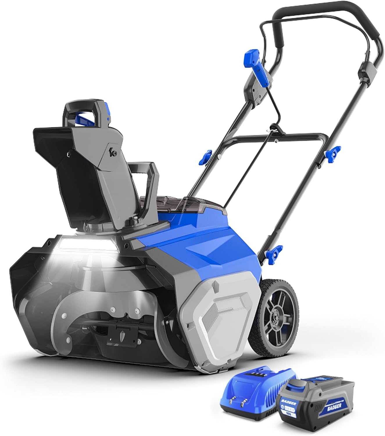 WILD BADGER POWER Cordless Snow Blower for Heavy Snow Clearing