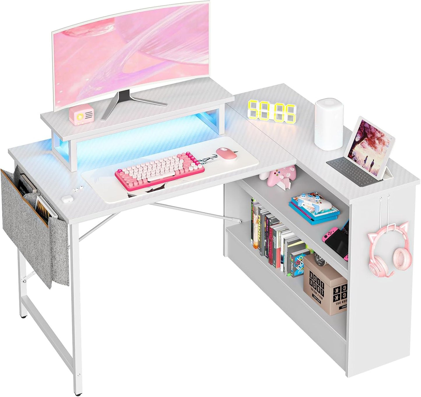 LED Gaming Desk, 42 Inch - Enhanced Productivity
