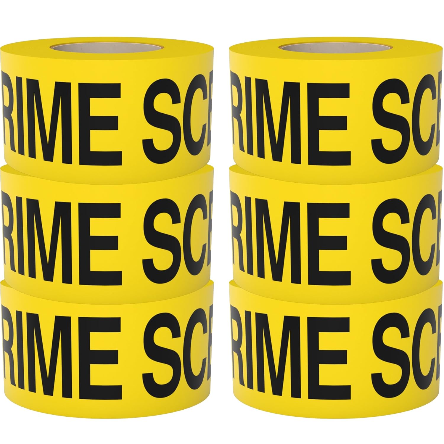 Crime Scene Do Not Cross Tape 6 Pack for High Visibility Safety