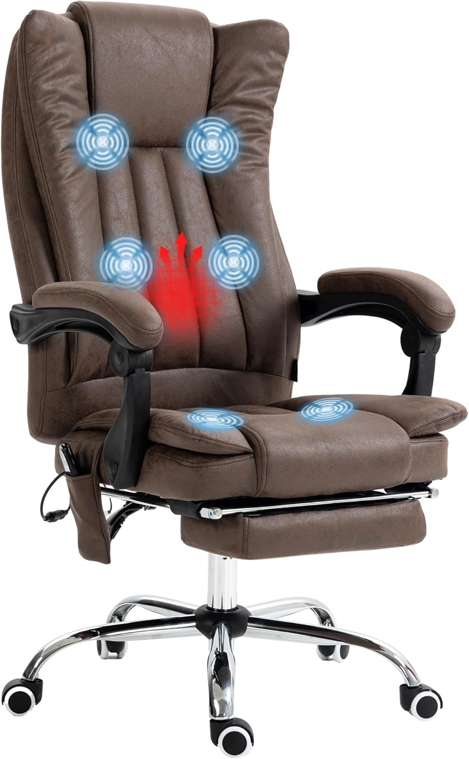 Vinsetto High Back Massage Office Chair with Heat