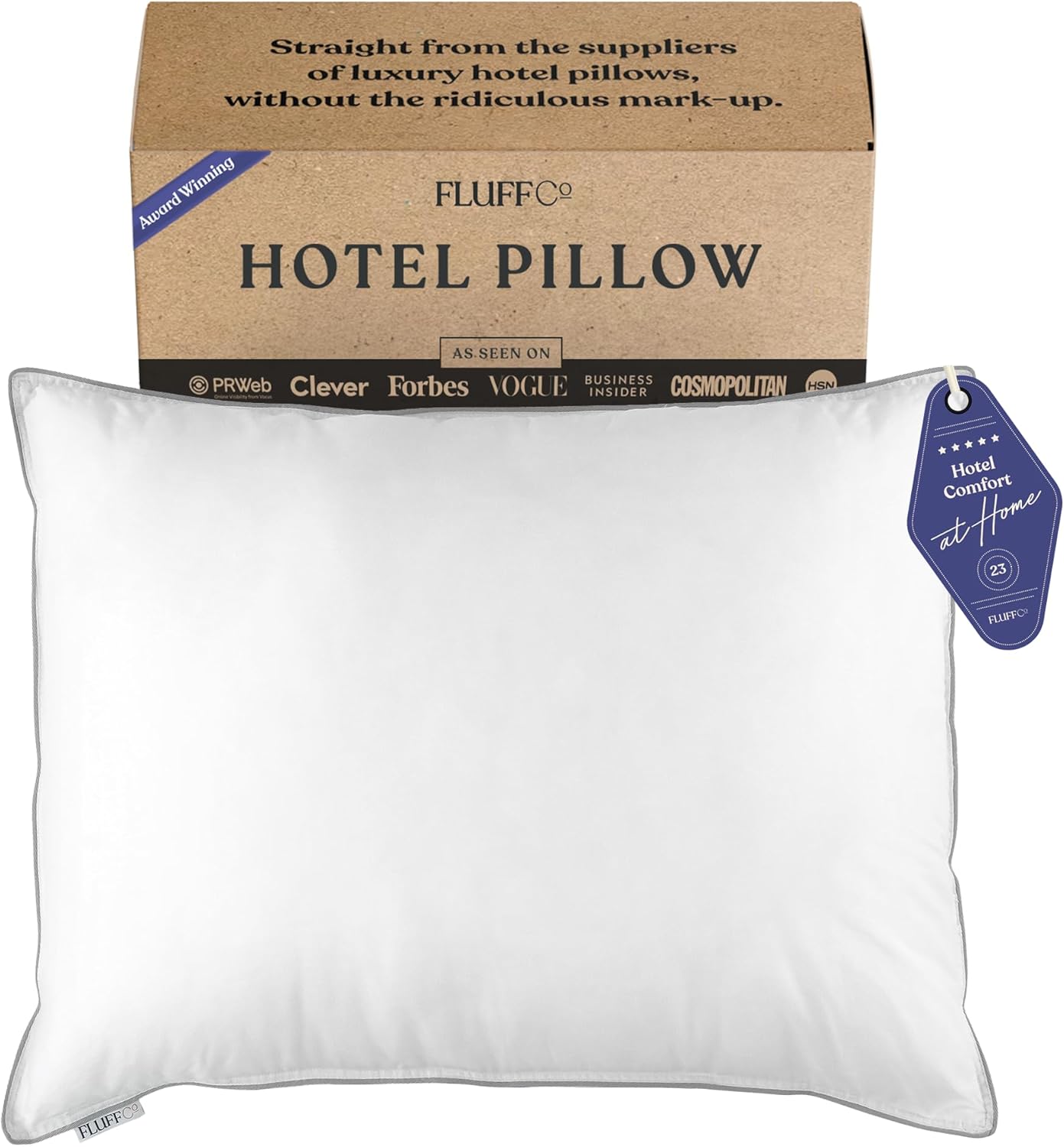 FluffCo Zen Fluff Pillows - Luxury Down Alternative Pillows