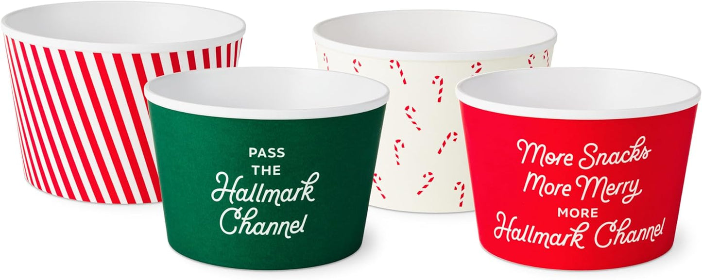 Hallmark Channel Holiday Movie-Watching Popcorn Snack Bowls Set