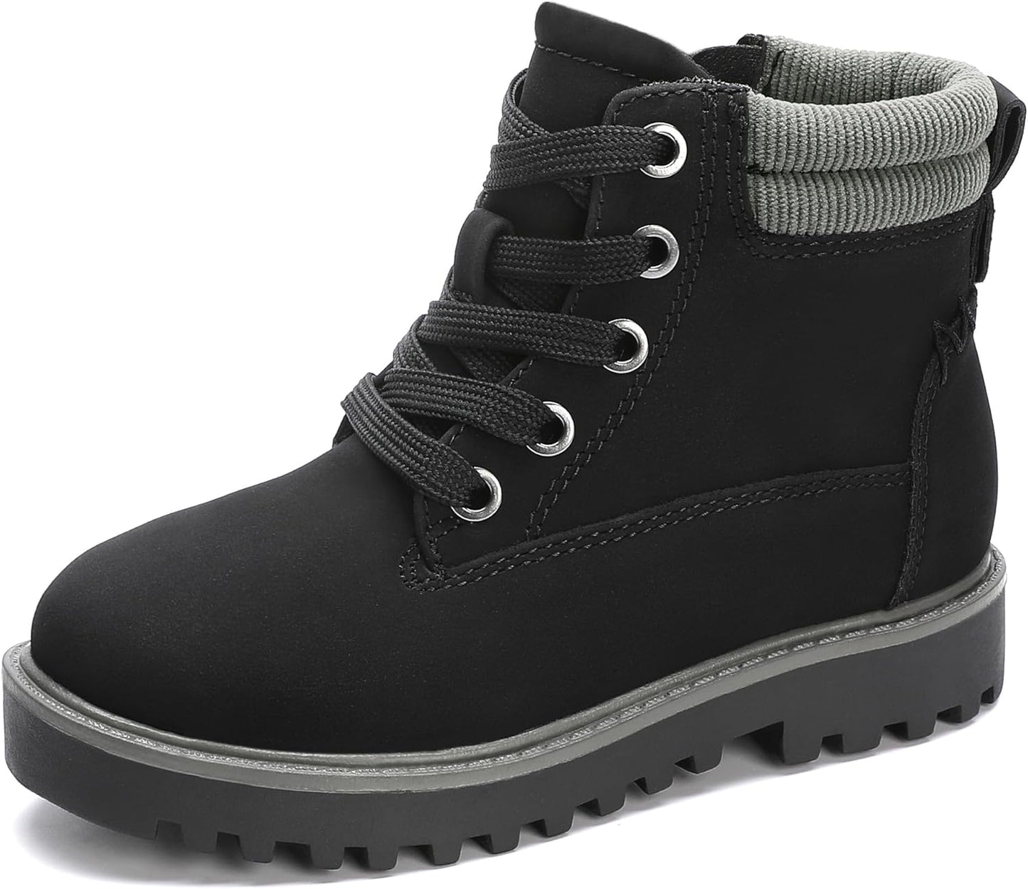 MIXIN Girls Boys Combat Hiking Snow Boots Waterproof Non-Slip