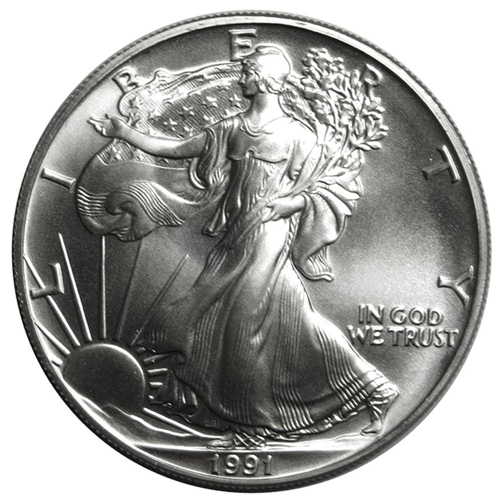 1991 $1 American Silver Eagle Coin - Brilliant Uncirculated Quality