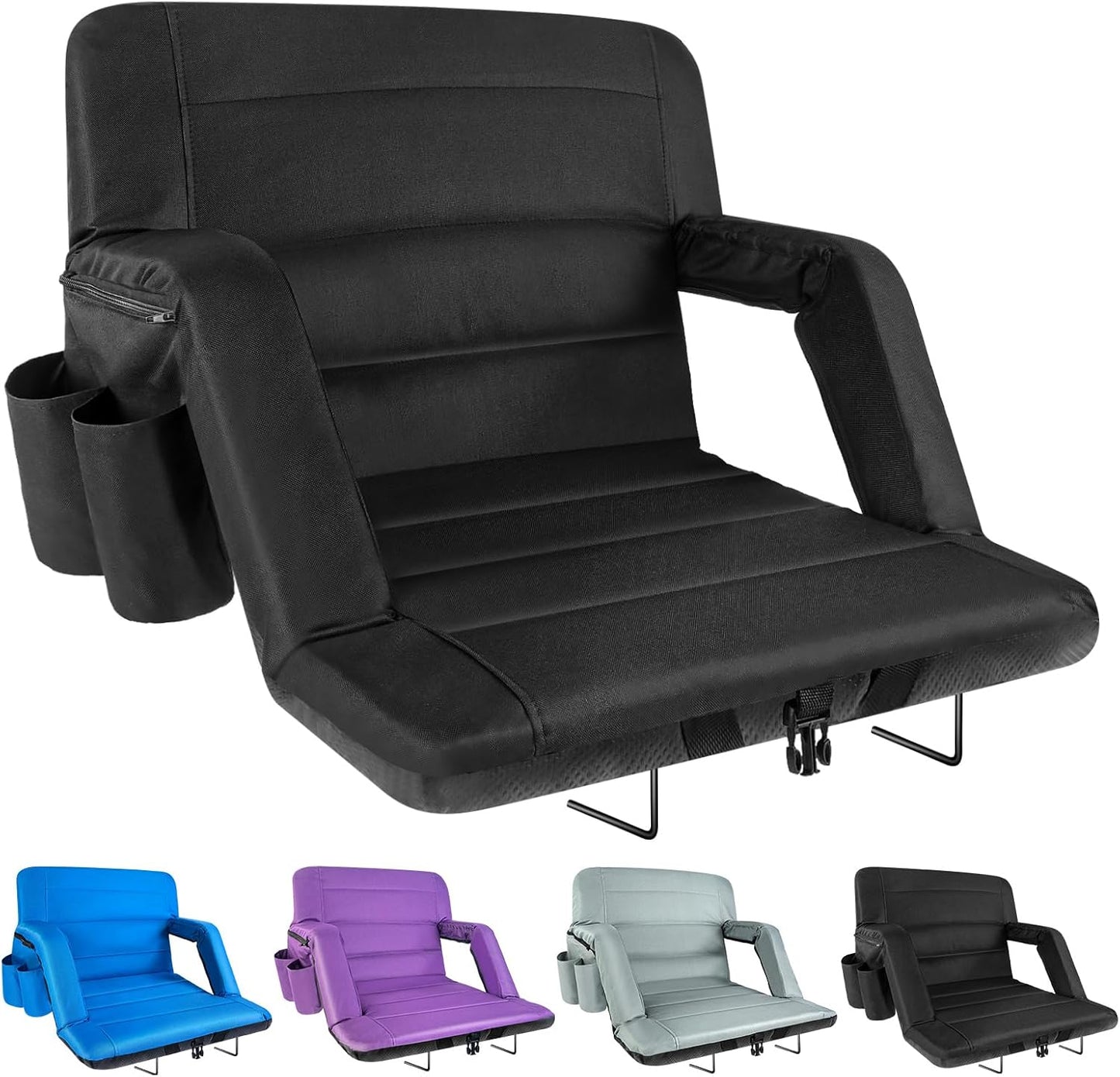Ultimate Comfort with Wide Stadium Seats and Back Support