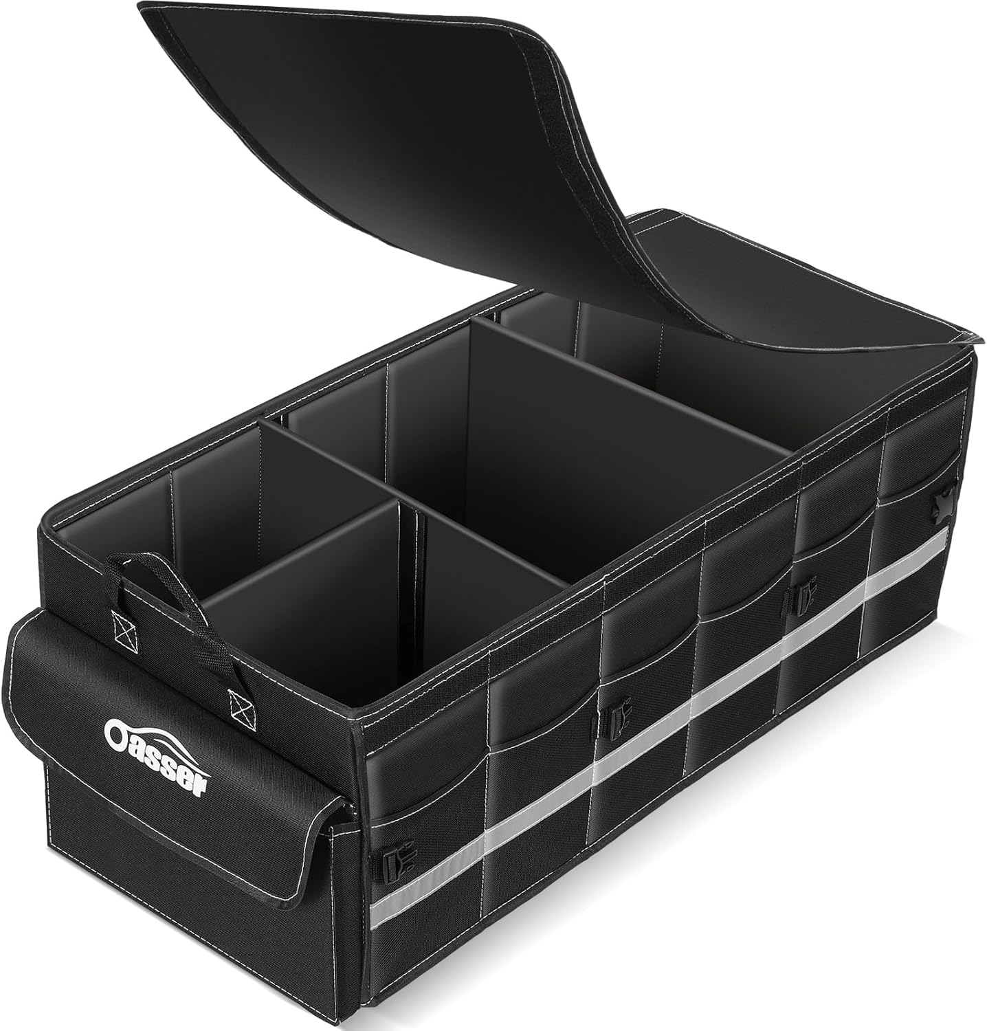 Oasser Car Trunk Organizer for SUV 75L with 4 Compartments