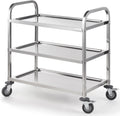 CURTA Stainless Steel Serving Trolley 34in x 18in x 36in - Commercial