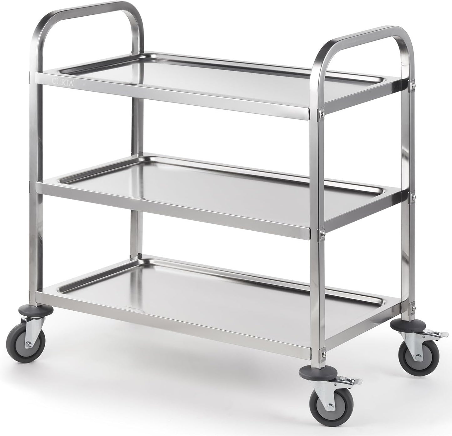 Stainless Steel Serving Trolley for Kitchen Utility and More