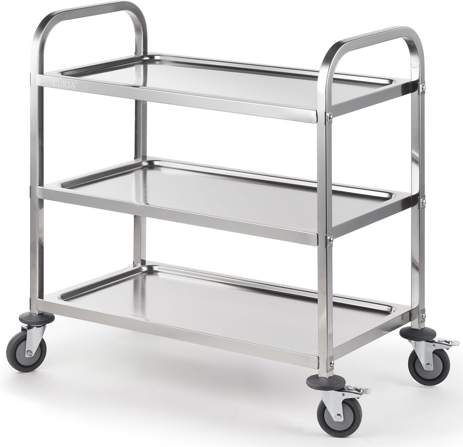 Stainless Steel Serving Trolley for Kitchen Utility and More