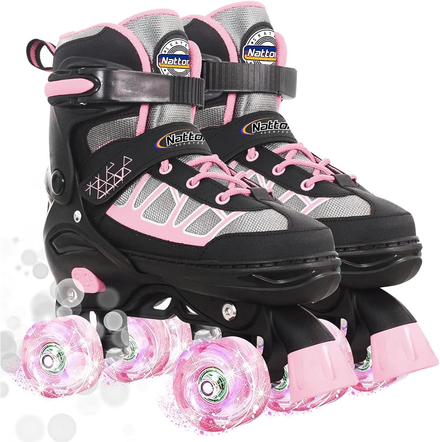 Adjustable Roller Skates for Kids with Light Up Wheels Fun