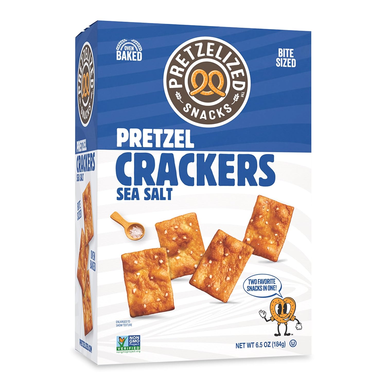 Pretzelized Snacks Sea Salt Pretzel Crackers, 6.5oz Box Pack