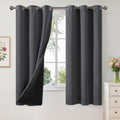 100% Blackout Curtains 63 in Length - Dark Grey Thermal Panels