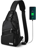 AMJ Crossbody Sling Bag Men Women - Comfortable Everyday Chest Daypack