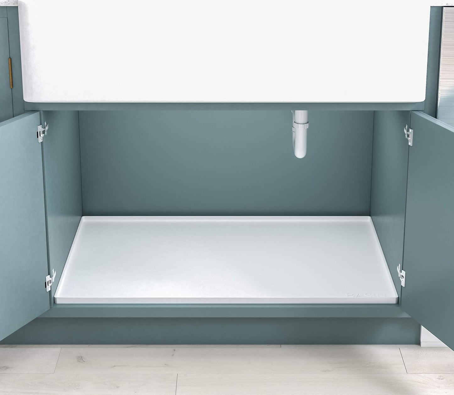 BASIN Heavy Duty Under Sink Mat for Kitchen Waterproof Protection