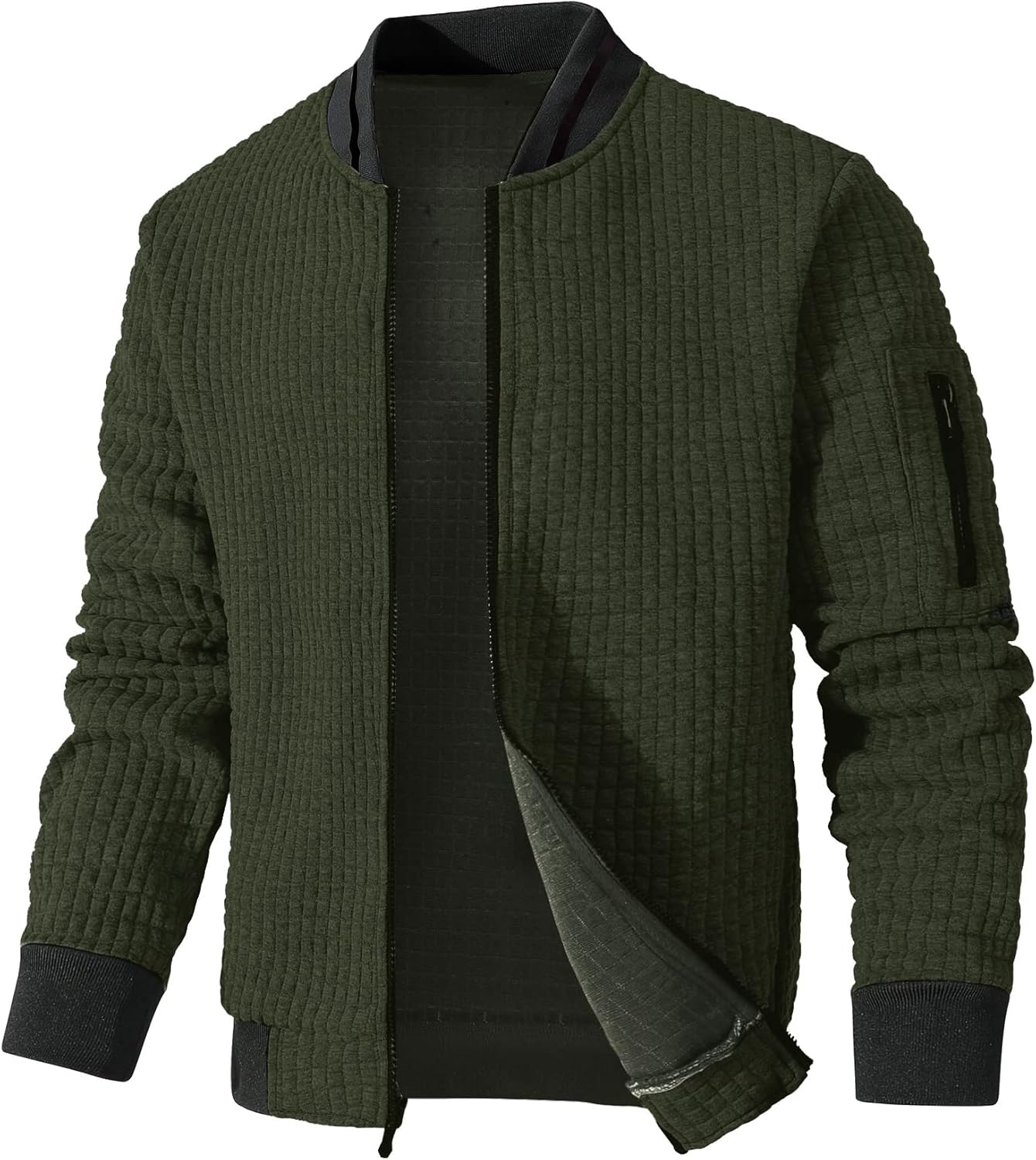 Mens Lightweight Casual Bomber Jacket for Stylish Comfort