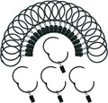 Rustproof 1 Curtain Rings 24 Pack Vintage Black TXZWJZ