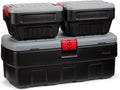 Rubbermaid ActionPacker 48 Gal + 8 Gal Bins - Rugged Lockable Storage