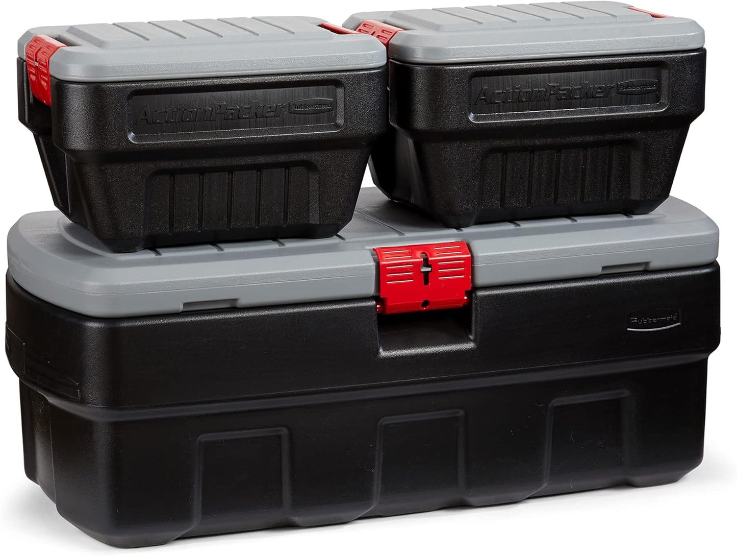 Rubbermaid ActionPacker 48 Gal Rugged Storage Container Bundle