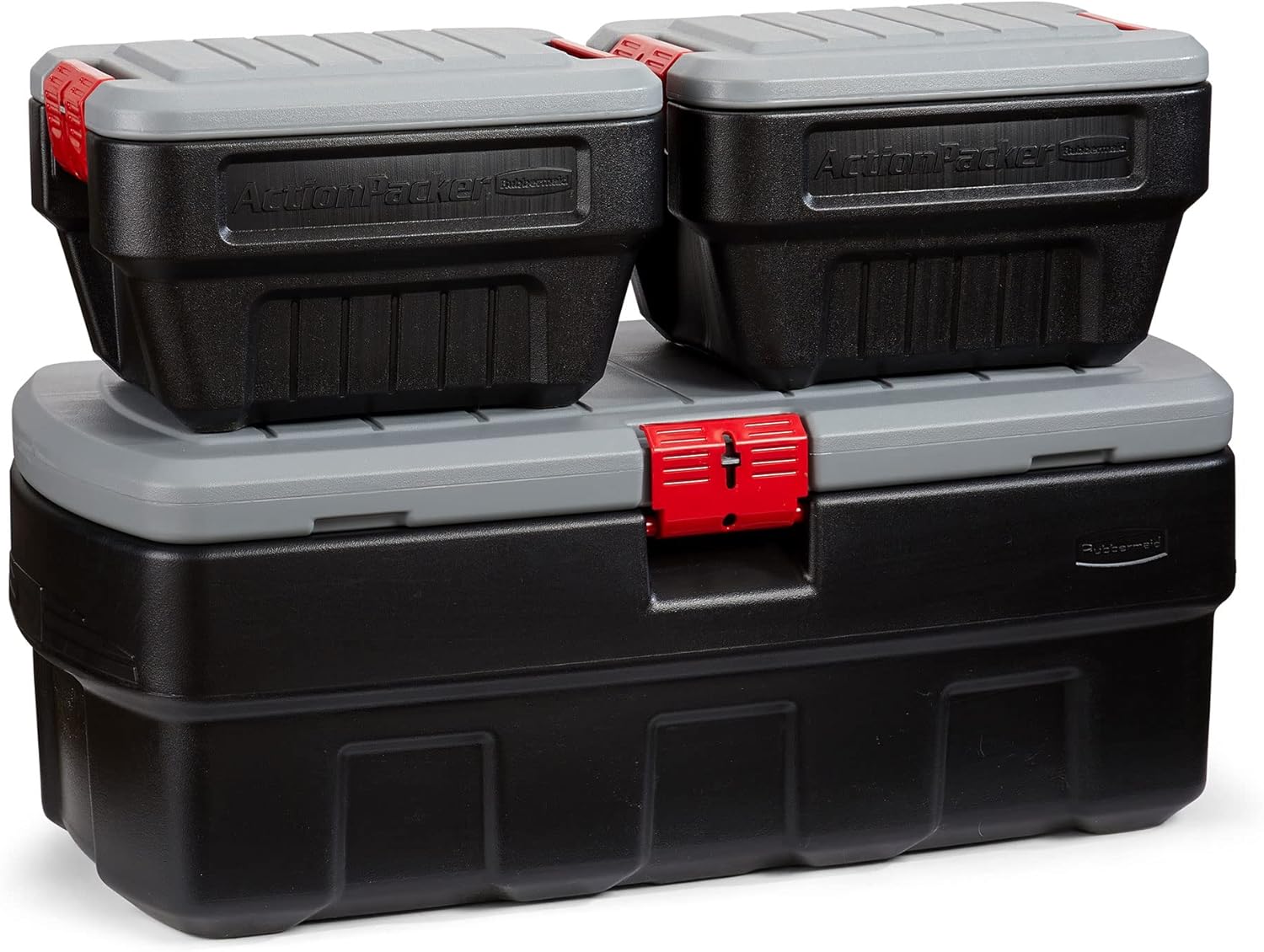 Rubbermaid ActionPacker 48 Gal Rugged Storage Container Bundle