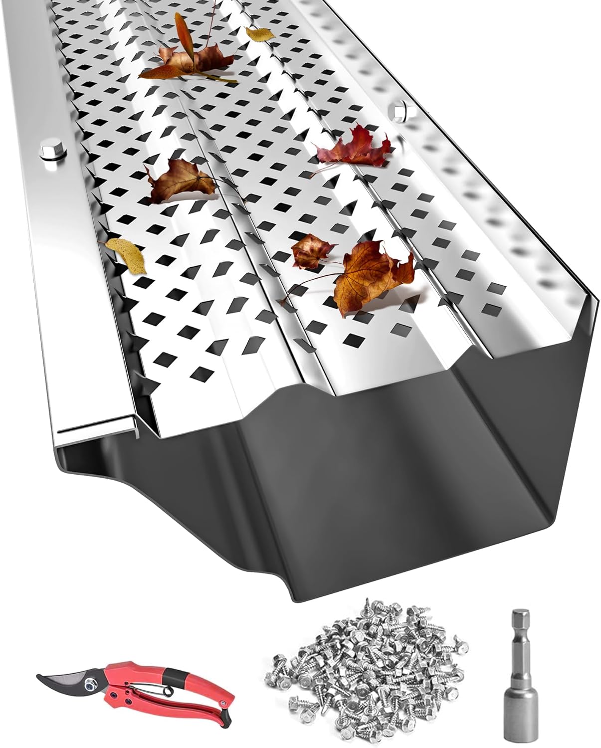 Gutter Guards 5 Inch Aluminum Leaf Filter for Effective Protection