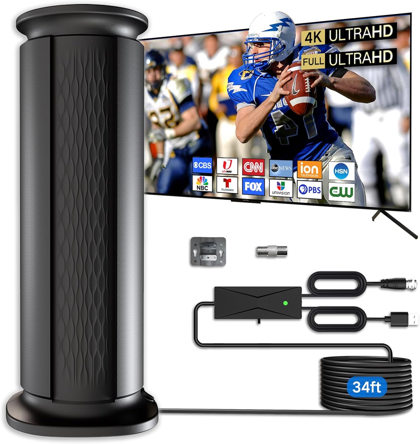 2025 Upgraded TV Antenna with 2200+ Miles Range for HDTV