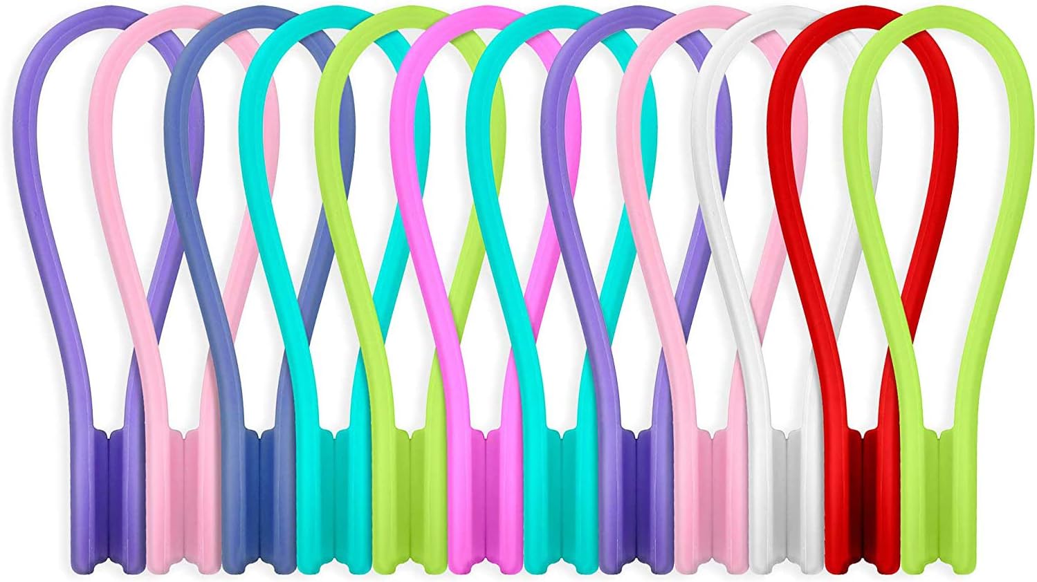 12 Pack Magnetic Cable Ties - Clutter-Free & Fun!
