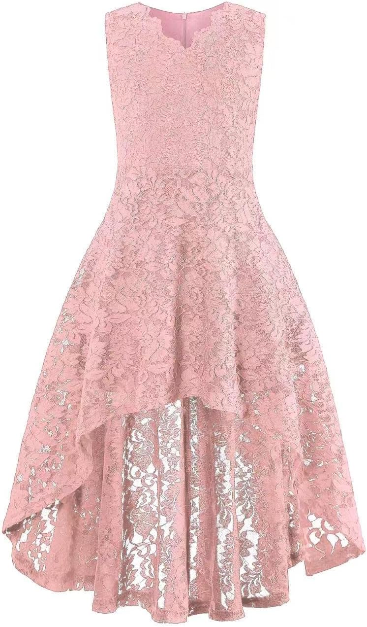 Girls Floral Lace Dress for Easter and Special Occasions
