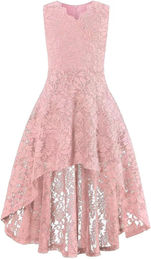Girls Floral Lace Dress for Easter and Special Occasions