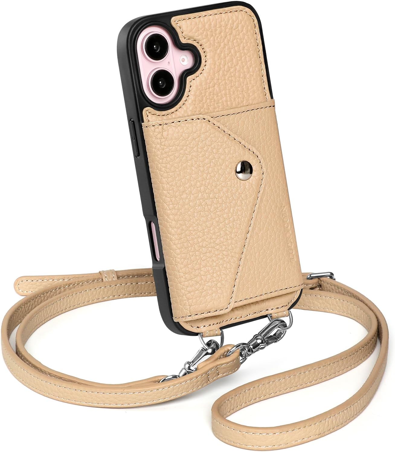 LUCKYCOIN Crossbody Phone Case for iPhone 16 - Stylish & Functional