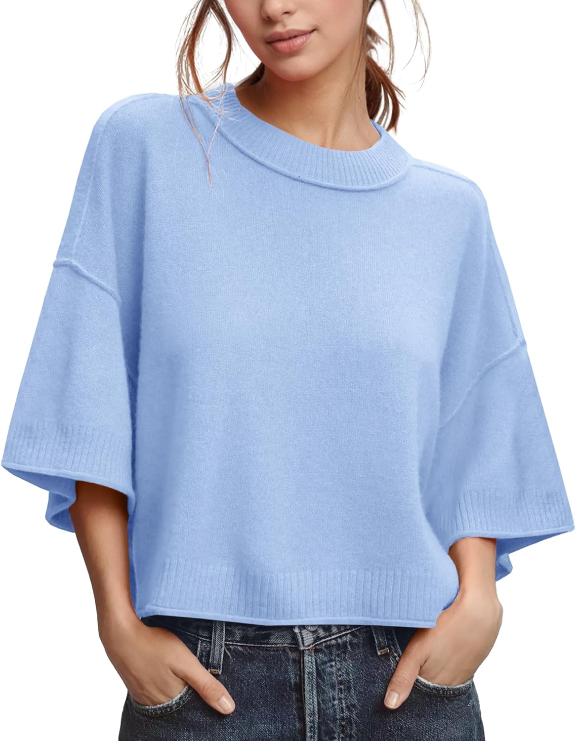 ZDC Women's Oversized Sweaters for Summer Casual Style