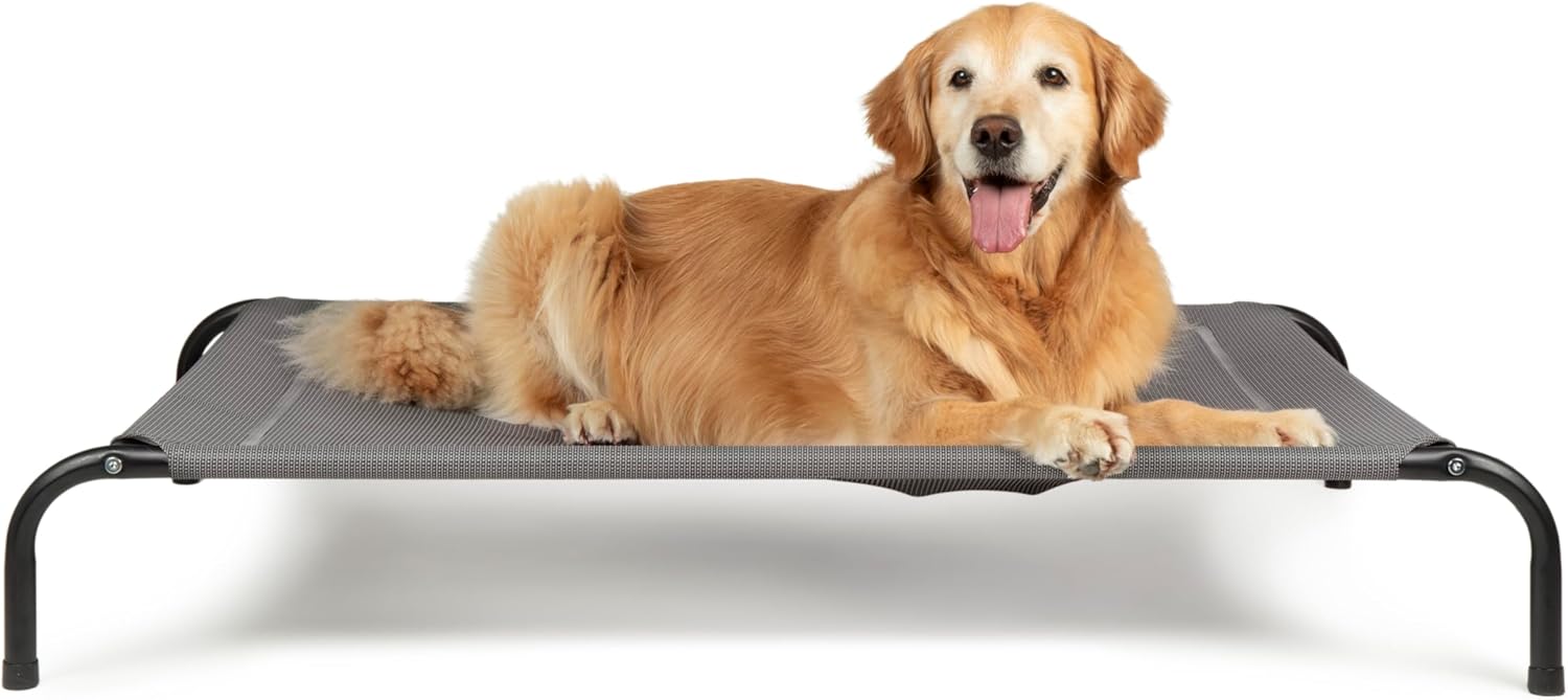 FurHaven Elevated Pet Cots for Large Dogs - Cooling Comfort