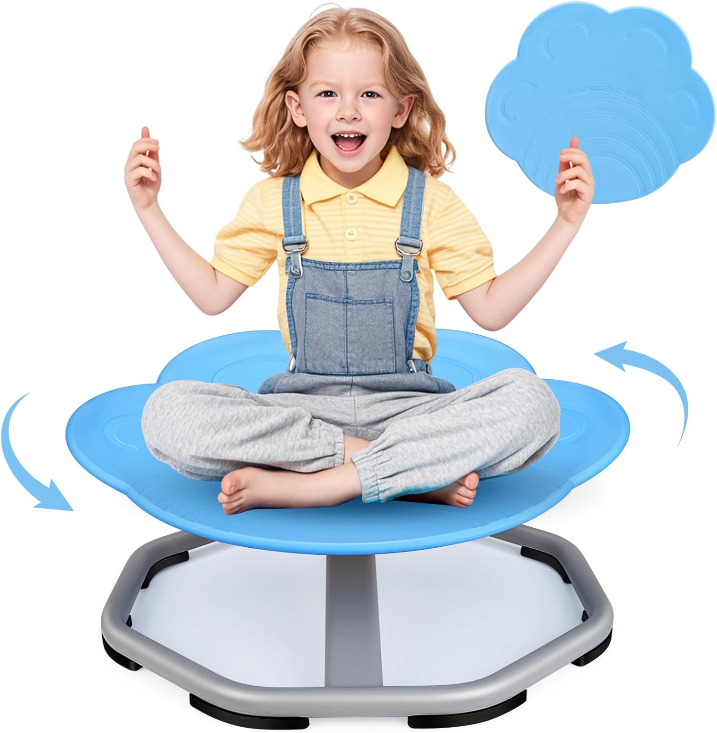 360 Sensory Swivel Chair for Autistic Kids - Blue