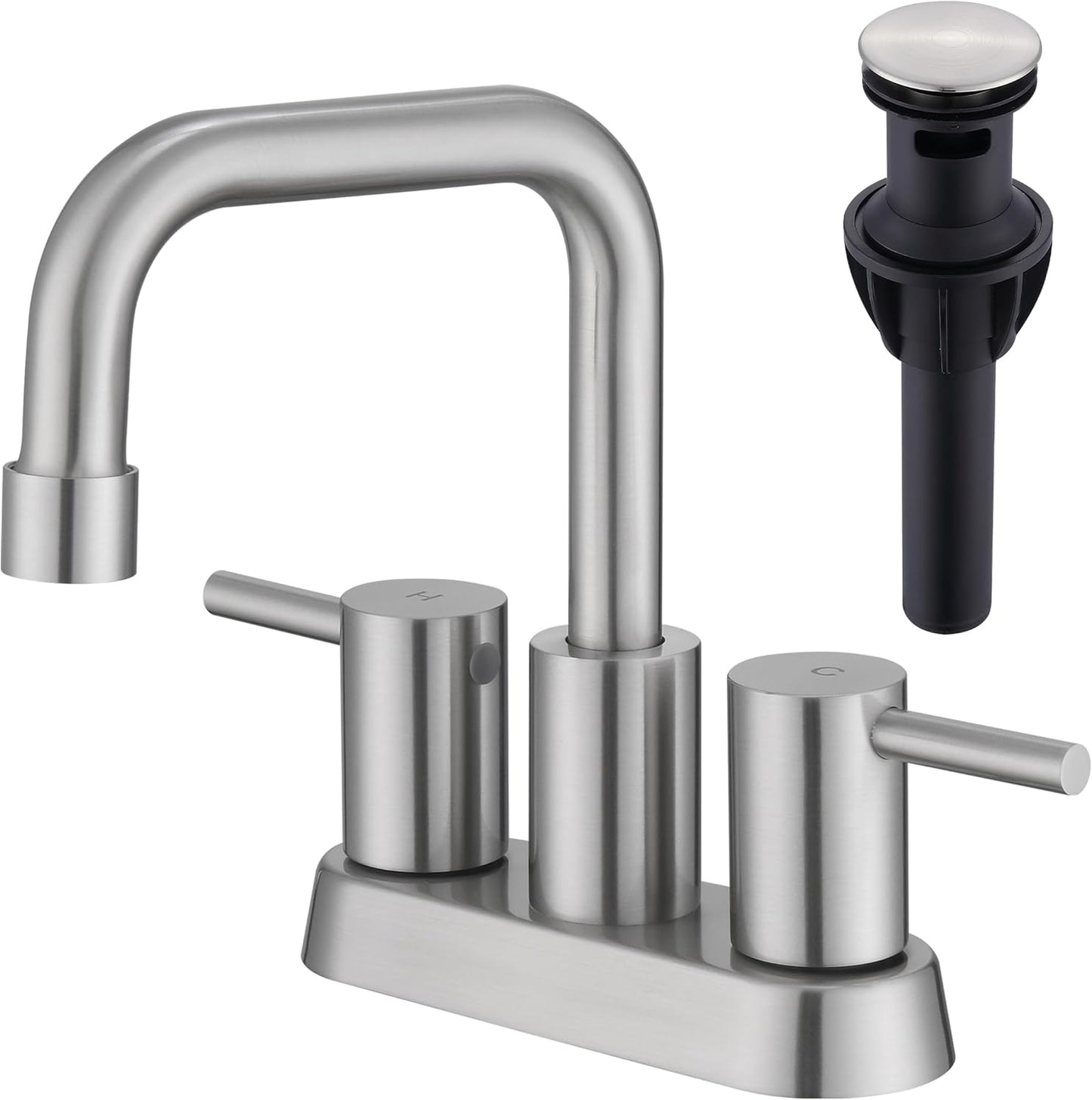 Brushed Nickel Bathroom Sink Faucet with Elegant Design and Durability