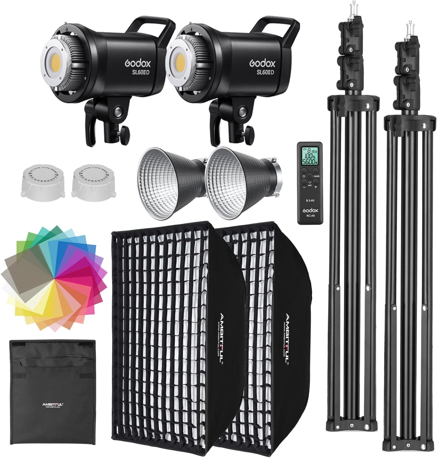 Godox SL60II-D LED Video Light Kit for Studio Recording